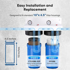 PUREPLUS 5 Micron 4.5" x 10" Whole House Water Filter Combo Kit - Image 7