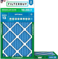 Filterbuy 10x30x1 Air Filter MERV 13 Optimal Smoke & Allergy Defense, by Filterbuy