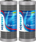 ICEPURE 5 Micron 4.5" x 10" CTO10BB-CQB Whole House Water Filter Upgraded by ICEPURE