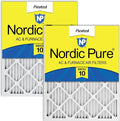 Nordic Pure 16x20x1 Pleated MERV 10 Air Filters 2 Pack by NordicPure