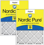 Nordic Pure 14x30x1 Pleated MERV 10 Air Filters 2 Pack by NordicPure