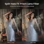 Walking Way 77mm Split Halo FX Prism Lens Filter, Rotating Half-Frame Blur & - Image 2