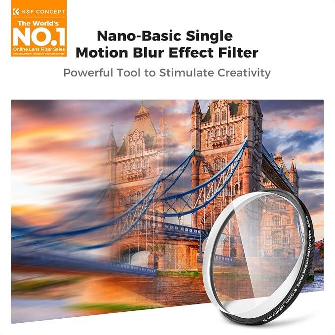 K&F CONCEPT 82mm Unilateral Blur Ghost Motion Filter Super Speed Effects - Image 2