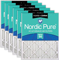 Nordic Pure 20x20x1 Pleated Air Filters MERV 14 Plus Carbon 6 Pack by NordicPure