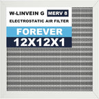 12x12x1 Reusable Air Filter, Electrostatic, Washable Lasts a Lifetime, Breathe by Betterlifeishere