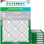 Filterbuy 19.75x21.5x1 Air Filter MERV 8 Essential Dust & Allergy Defense by Filterbuy