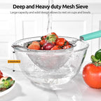 U-Taste Medium Fine Mesh Strainer: 18/8 Stainless Steel 4.73in 30 Mesh Kitchen - Image 9