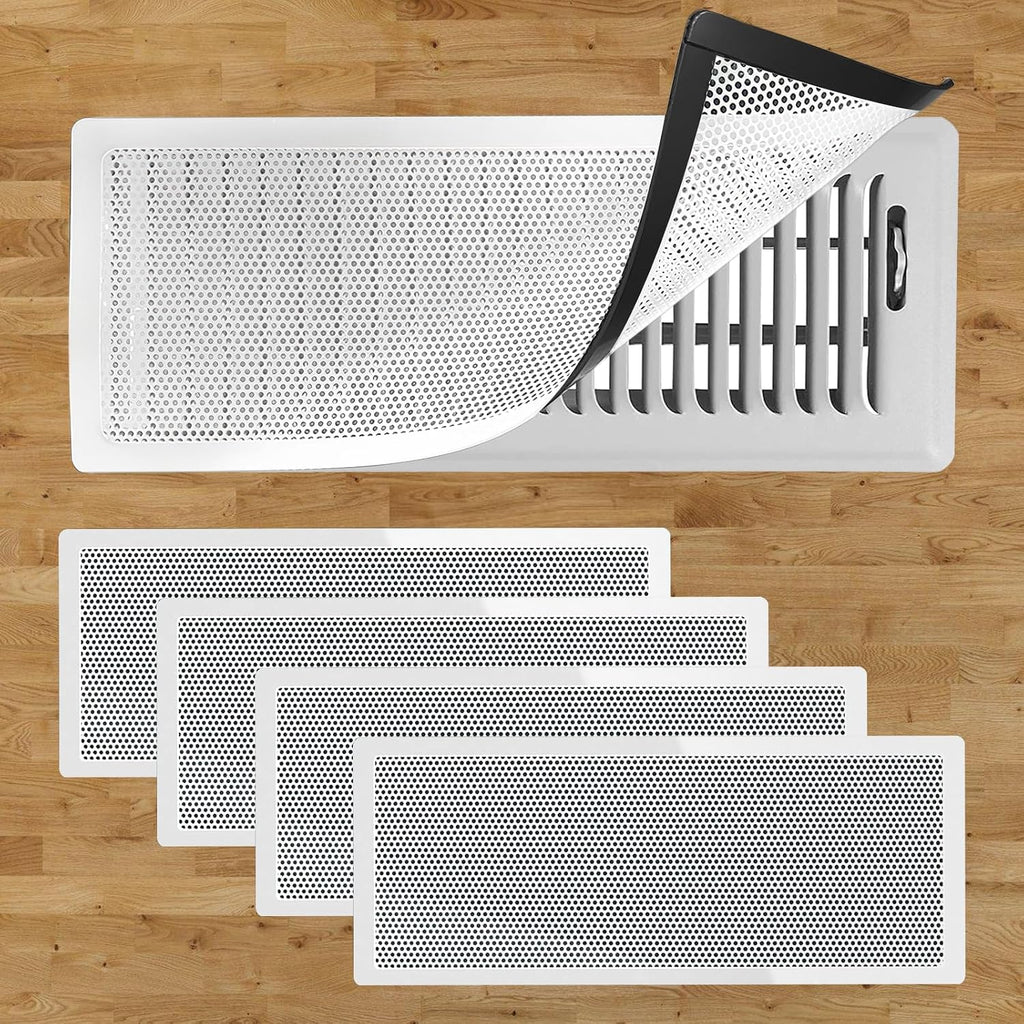 4 PCS White Magnetic Vent Covers - 5.5"x12" Magnetic Air Vent Screen