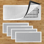 4 PCS White Magnetic Vent Covers - 5.5"x12" Magnetic Air Vent Screen