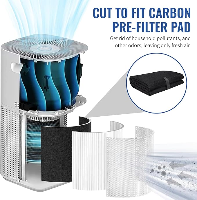 CFS - Pack of 4, Universal Cut to Fit Carbon Pre-Filter Pad Roll - Image 4