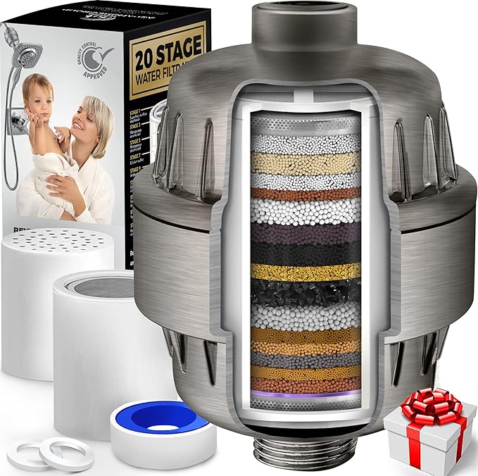 AquaHomeGroup 20 Stage Shower Head Filter by Aquahomegroup