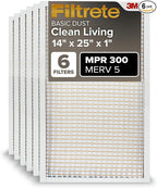 Filtrete 14x25x1 AC Furnace Air Filter, MERV 5, MPR 300, Capture Unwanted by Filtrete