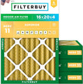 Filterbuy 16x20x4 Air Filter MERV 11 Superior Pet & Allergy Defense, by Filterbuy