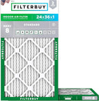 Filterbuy 24x36x1 Air Filter MERV 8 Essential Dust & Allergy Defense, by Filterbuy