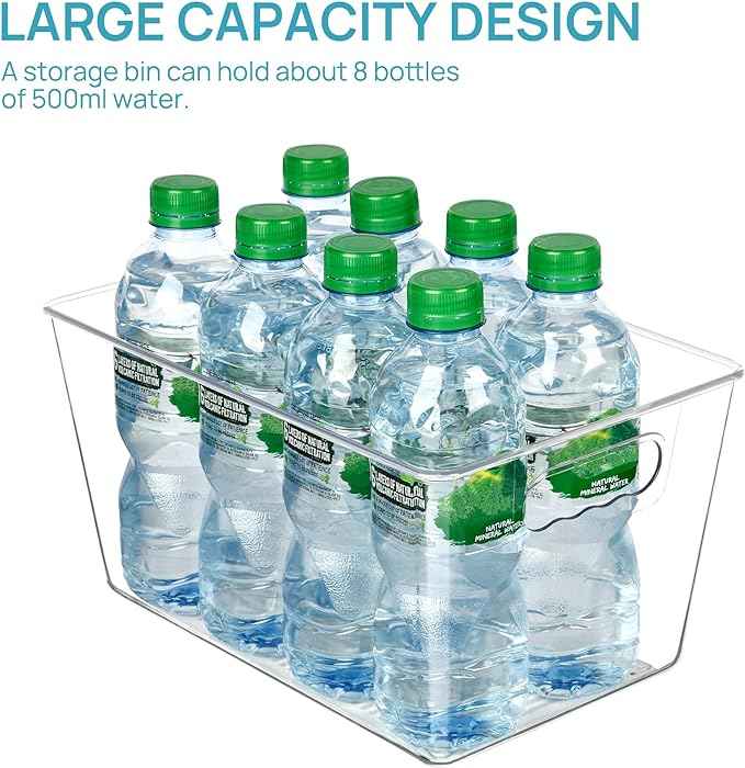 Vtopmart Clear Plastic Pantry Organizer Bins, Countertops, Freezer Organization