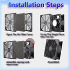 Dust Filter PC 80mm Cooling Fan Filter Dustproof Cover, 2 Pack PC Case Fan - Image 4