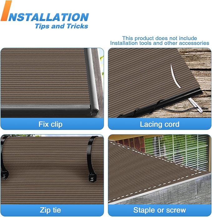 TANG Sun Shade Fabric Roll 8'x12' Shade Cloth - Image 5