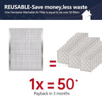 14x18x1 Lifetime Electrostatic Air Filter, MERV 8 Washable Aluminum AC/HVAC - Image 2