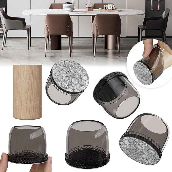 24PCS Round Chair Leg Floor Protectors, Furniture Sliders, Chair Leg Protectors