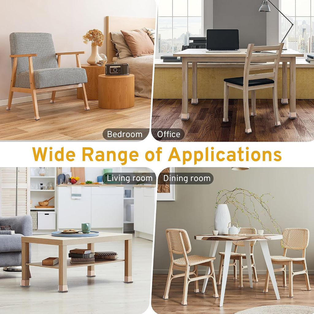 24PCS Extra Small Chair Leg Floor Protectors, Furniture Sliders, Chair