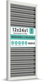 12x24x1 HVAC Furnace Air Filter, Washable Electrostatic Furnace Filter by KEYINGXUAN