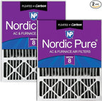 Nordic Pure 20x25x5 Lennox X6673 X6675 Replacement Air Filter MERV 8 + Carbon 2 by NordicPure