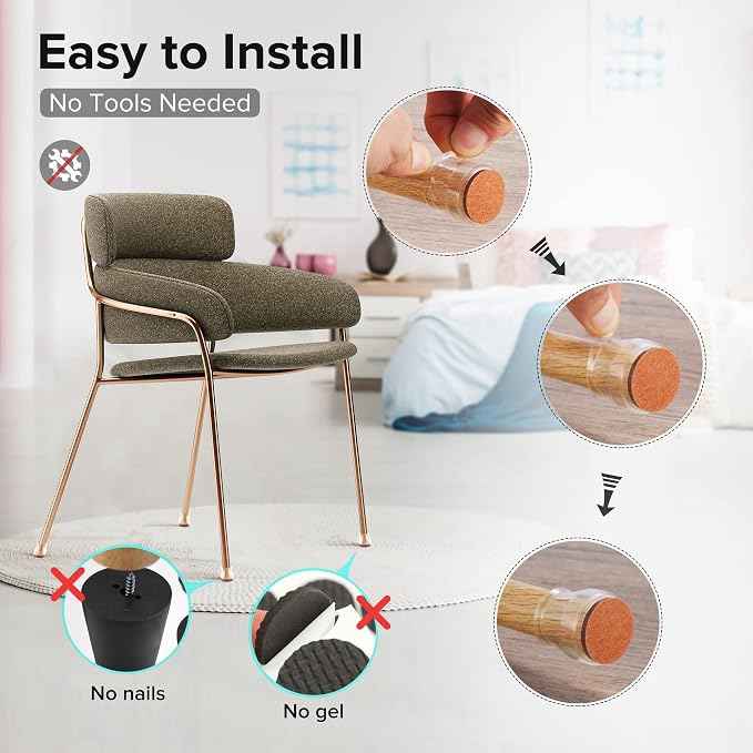 32PCS Upgraded Silicone Chair Leg Floor Protectors