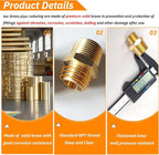 2pcs 3/4" NPT x 1/2" NPT Brass Nipple, 3/4 to 1/2 Adapter Fitting Reducing - Image 3