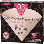 Hario V60 Paper Coffee Filter, Size 03, 40ct Box by Hario