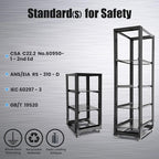 Raising Electronics Server Rack Open Frame Rack 4 Post 19 inch Adjustable - Image 6