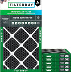 Filterbuy 14x25x1 Air Filter MERV 10 Odor & Allergy Defense by Filterbuy