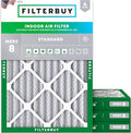Filterbuy 24x30x2 Air Filter MERV 8 Essential Dust & Allergy Defense, by Filterbuy