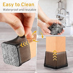 24PCS Square Chair Leg Floor Protectors, Furniture Sliders, Chair Leg Protectors - Image 6