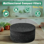 6.7 Inch Charcoal Filters for 10 Pack Kitchen Countertop Compost Bins - Image 3