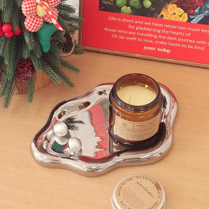 Ceramic Jewelry Tray Trinket Dish, Decorative Cloud Vanity Key Tray - Image 6