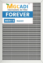 16x24x1 HVAC Furnace Air Filter, Lasts a Lifetime, the Last HVAC Filter You by MGCADI