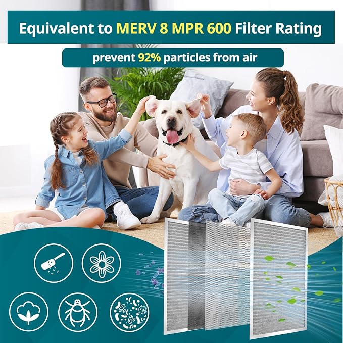 Torjim 12x24x1 Air Filter-MERV8, Washable & Reusable AC/HVAC Permanent - Image 4