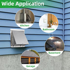 8 Inch Wall Vent, Hooded Wall Vent - Image 7