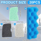 20 Pcs Aquarium Filters Replacement Filter Media Kits Compatible - Image 2