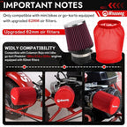 62mm Mini Bike Air Filter Cover - Image 3