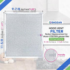 Bagean Stove Hood Vent Filters 9.9" x 11.7" 97007894 Compatible - Image 3