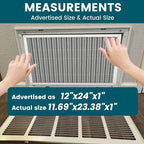 12x24x1 Air Filter-MERV 8, Washable & Reusable Electrostatic Air Filter - Image 4