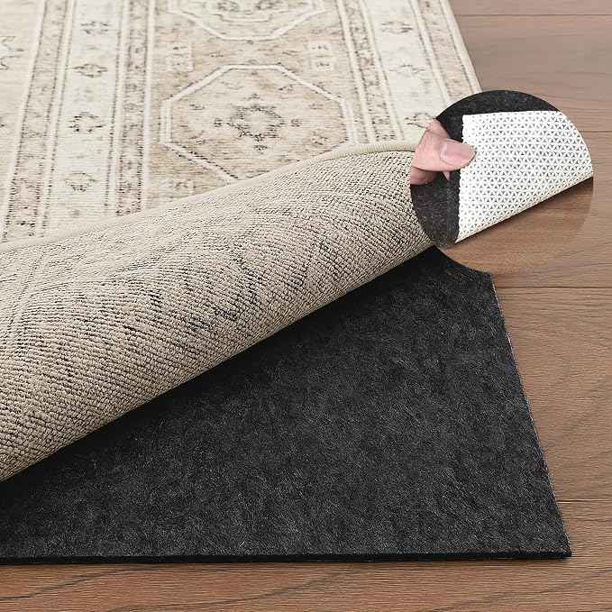 Deep Dream 1/4" Thick Felt and Natural Rubber Backing Rug Pad