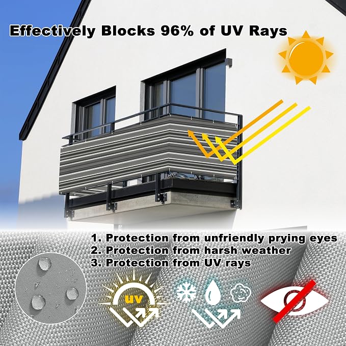 Fence Privacy Screen 6.6' x 26.2' Durable and UV Resistant Patio Privacy Screen - Image 4