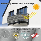 Privacy Fence Screen 4.3' x 26.2' UV Protection 96% Balcony Privacy, Included - Image 4