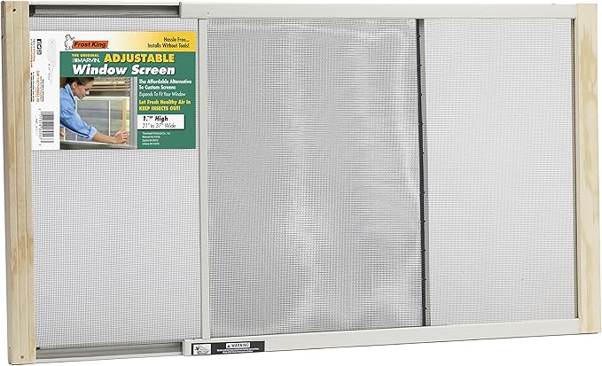 Frost King AWS1837SP WB Marvin Adjustable Window Screen, 18in High x Fits by Thermwell+Products+Co.%2C+Inc