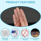 8 Pcs 13x9 5 Mesh 304 Stainless Steel Wire Mesh Sheet, Rustproof Metal Mesh - Image 5