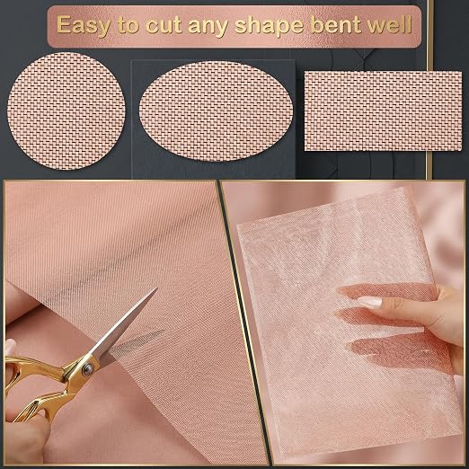 Therwen 12 Inch x 35 ft Copper Mesh Screen 99.9% Pure Copper 40 Mesh Roll Wire - Image 4