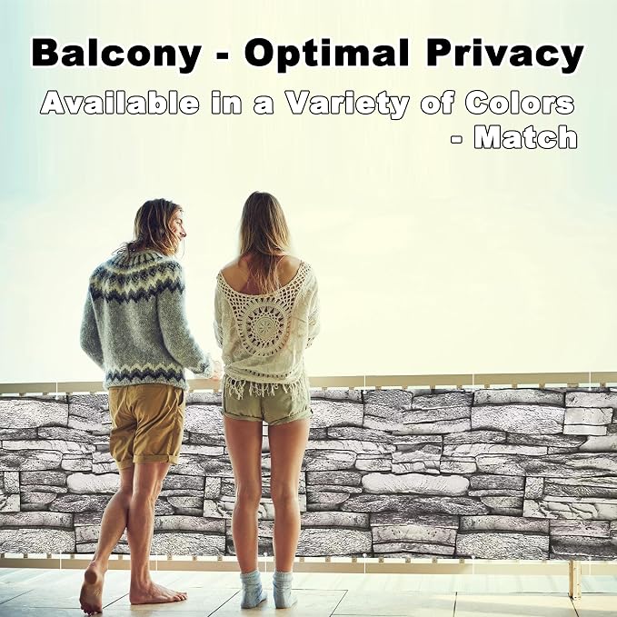 Privacy Screen Protector 3.6' x 19.7' Durable UV-Resistant Privacy Screen - Image 2