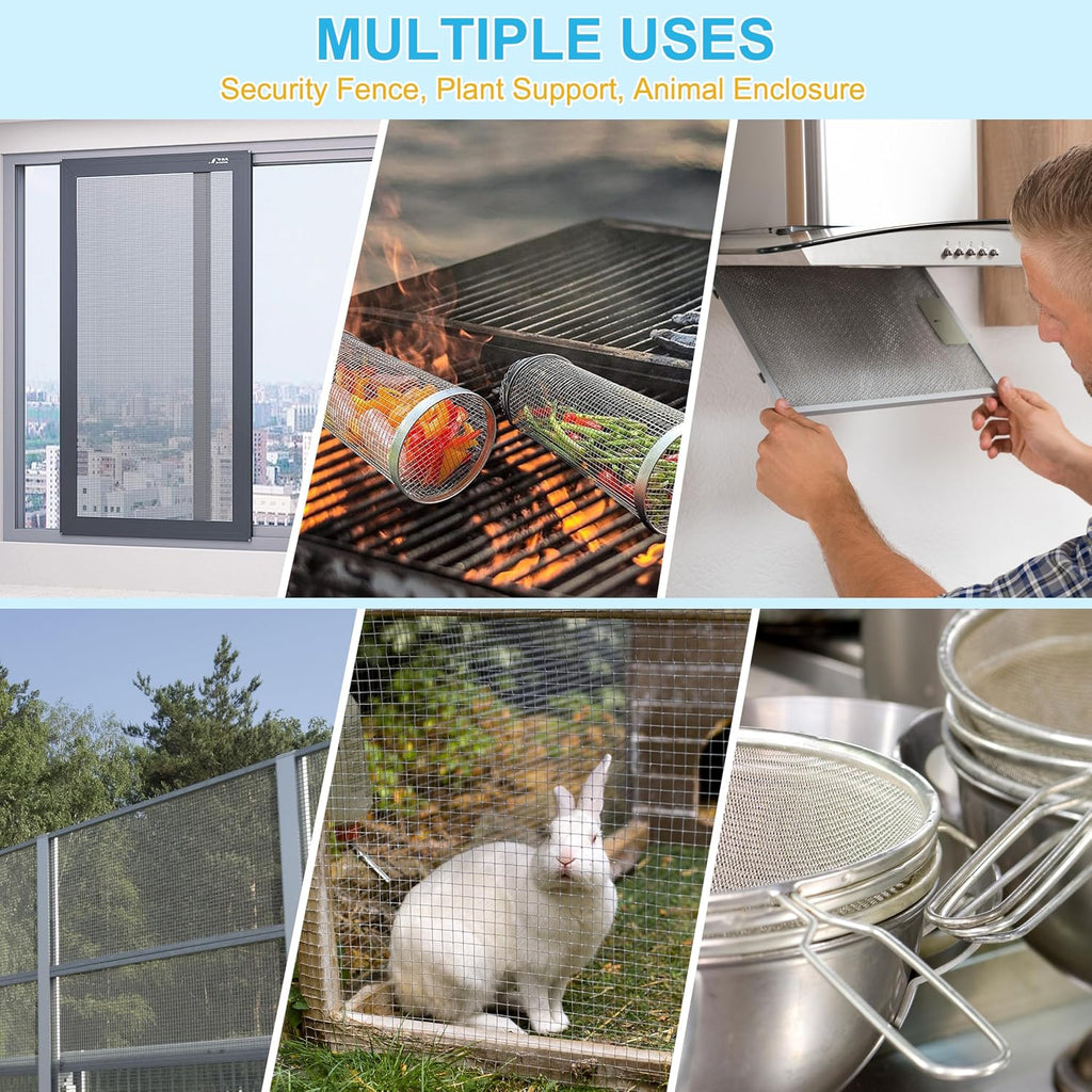 8 Pcs 13x9 Inch 40 Mesh 304 Stainless Steel Wire Mesh Sheet, Sheet